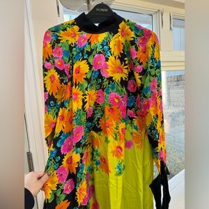 Yellow floral maxi dress